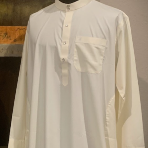 ES Men's Thobe/Jubba/Long Shirt - IVORY (Cream) Color- Classic Look