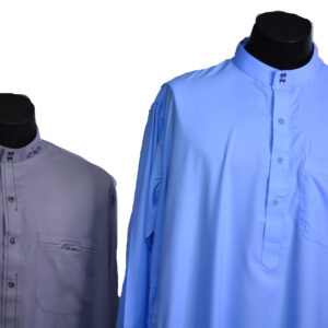 ES Men's Thobe/Jubba/Long Shirt - Baby Blue - Classic Look